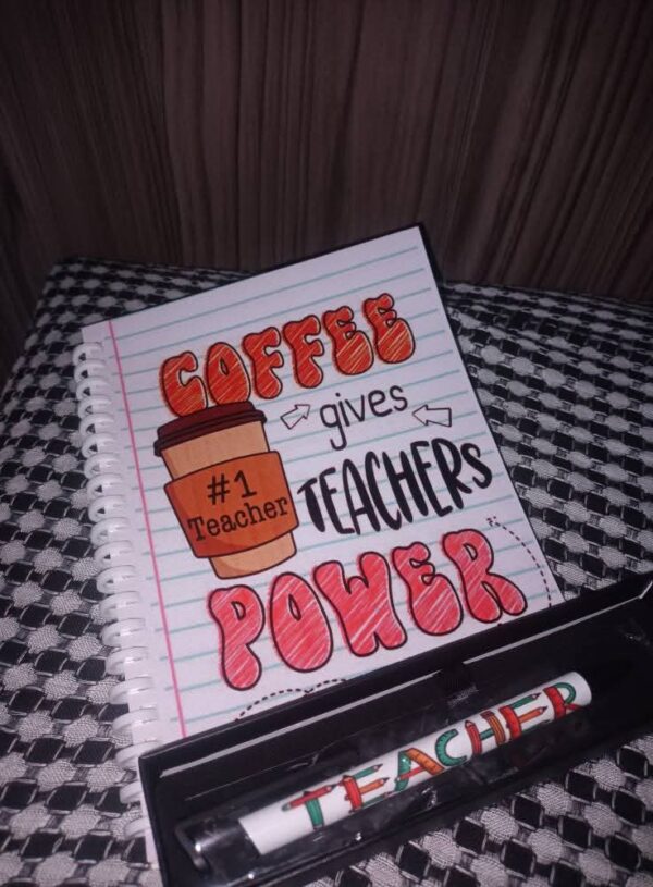 A6 Ring bind book and Aluminium white click pen