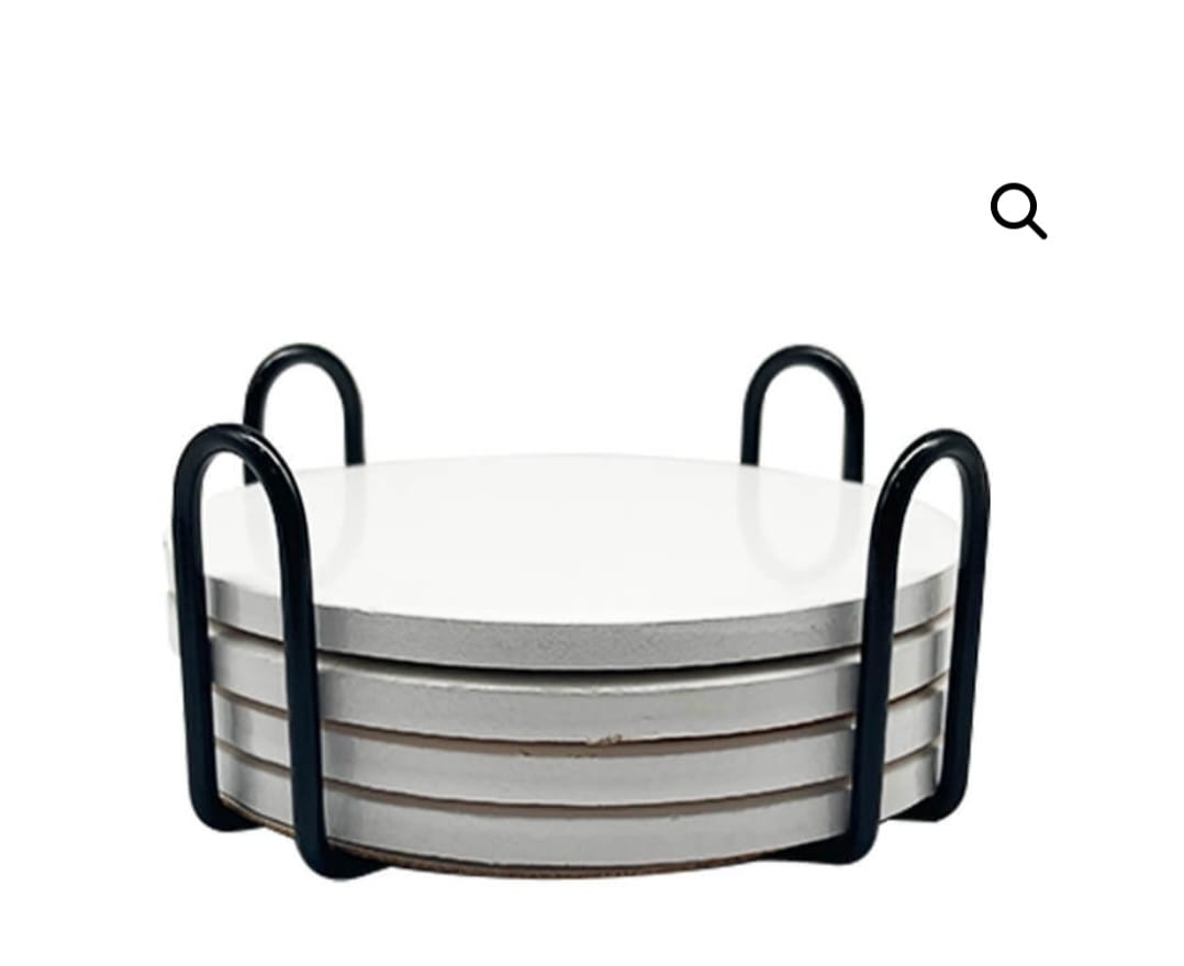 Ceramic Coasters with holder Square / Round - Image 2