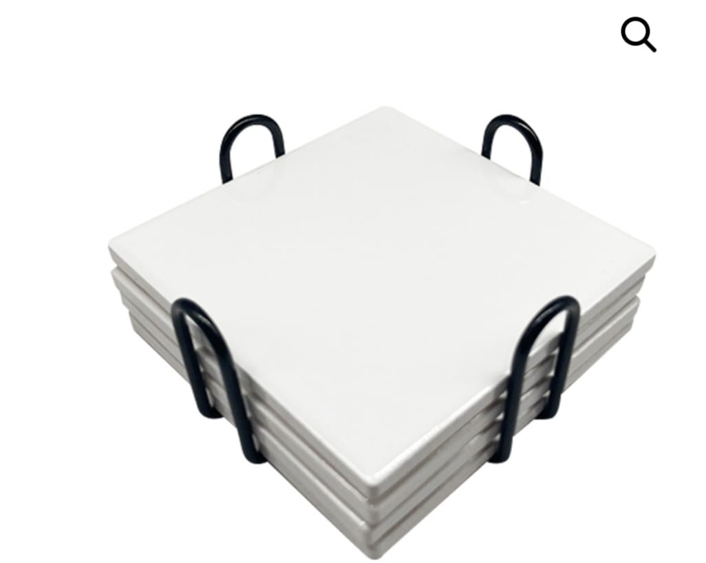 Ceramic Coasters with holder Square / Round