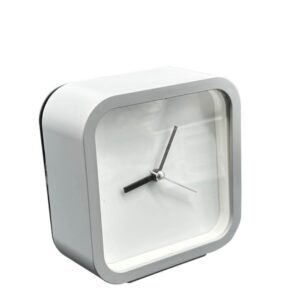 Grey Plastic Square Clock